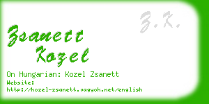 zsanett kozel business card